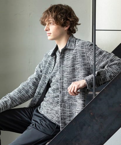 MKBJX06130 MK MICHEL KLEIN HOMME 【アンサンブル対応】長袖シャツ/BUZZツィードジャージ