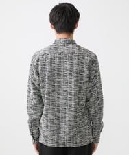 MKBJX06130 MK MICHEL KLEIN HOMME(MKミッシェルクランオム) 【アンサンブル対応】長袖シャツ/BUZZツィードジャージ ダークグレー