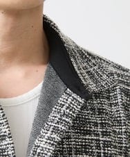 MKBJX06130 MK MICHEL KLEIN HOMME(MKミッシェルクランオム) 【アンサンブル対応】長袖シャツ/BUZZツィードジャージ ダークグレー