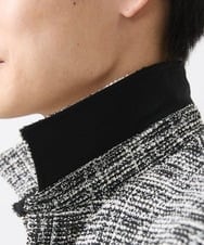 MKBJX06130 MK MICHEL KLEIN HOMME(MKミッシェルクランオム) 【アンサンブル対応】長袖シャツ/BUZZツィードジャージ ダークグレー