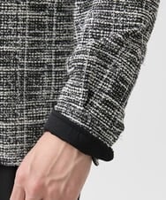 MKBJX06130 MK MICHEL KLEIN HOMME(MKミッシェルクランオム) 【アンサンブル対応】長袖シャツ/BUZZツィードジャージ ダークグレー
