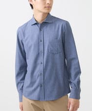 MKBJX23110 MK MICHEL KLEIN HOMME(MKミッシェルクランオム) 【大きいサイズあり】長袖シャツ/NEOライトTRストレッチ ブルー