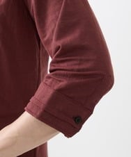 MKBJX32110 MK MICHEL KLEIN HOMME(MKミッシェルクランオム) 【大きいサイズあり】七分袖シャツ/ミストワッシャーカノコ パープル
