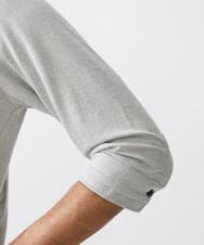 MKBJX32110 MK MICHEL KLEIN HOMME(MKミッシェルクランオム) 【大きいサイズあり】七分袖シャツ/ミストワッシャーカノコ グレー