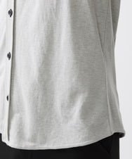 MKBJX32110 MK MICHEL KLEIN HOMME(MKミッシェルクランオム) 【大きいサイズあり】七分袖シャツ/ミストワッシャーカノコ グレー