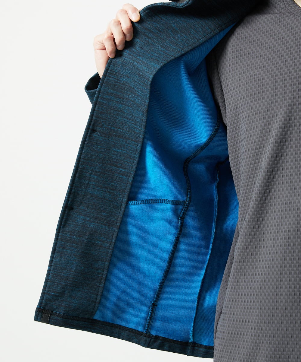 MKCAF30130 MK MICHEL KLEIN HOMME(MKミッシェルクランオム) 【洗える】スタンド襟カーディガン ネイビー