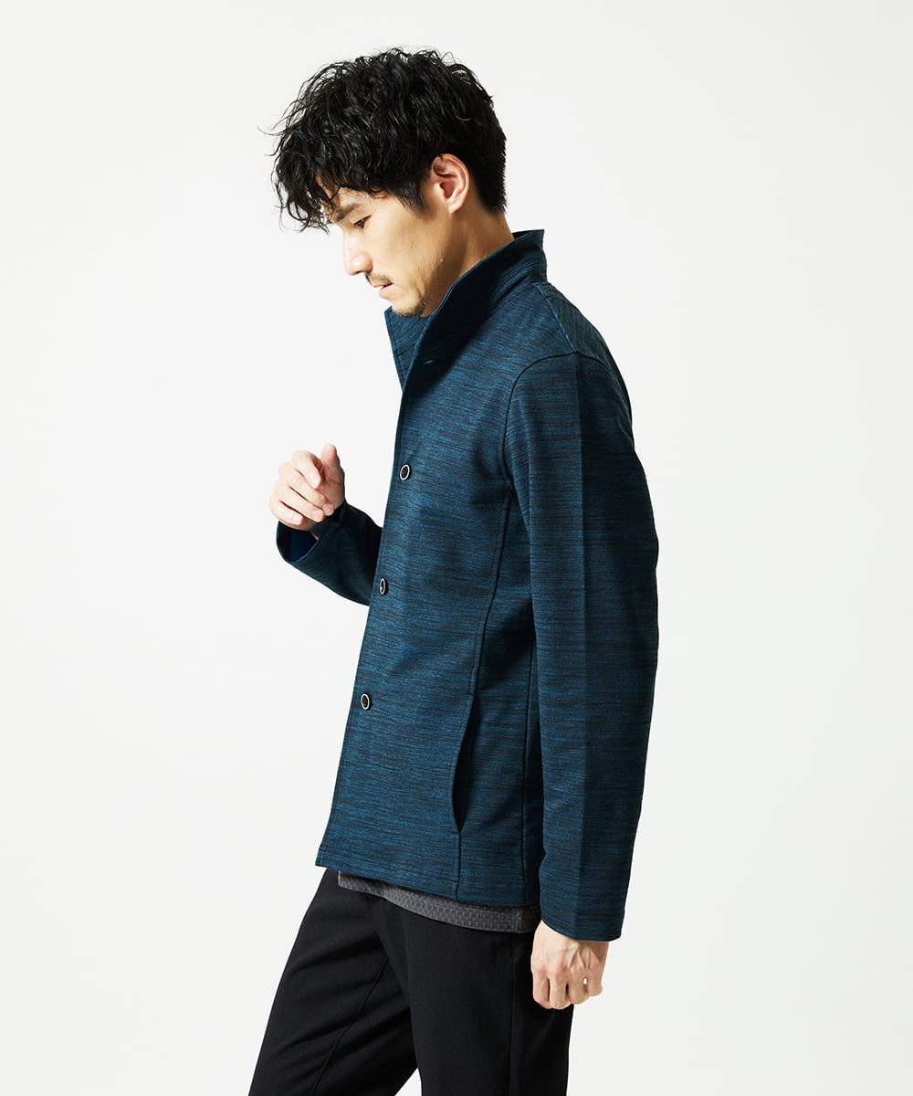MKCAF30130 MK MICHEL KLEIN HOMME(MKミッシェルクランオム) 【洗える】スタンド襟カーディガン ネイビー