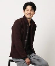 MKCAF30130 MK MICHEL KLEIN HOMME(MKミッシェルクランオム) 【洗える】スタンド襟カーディガン ブラウン
