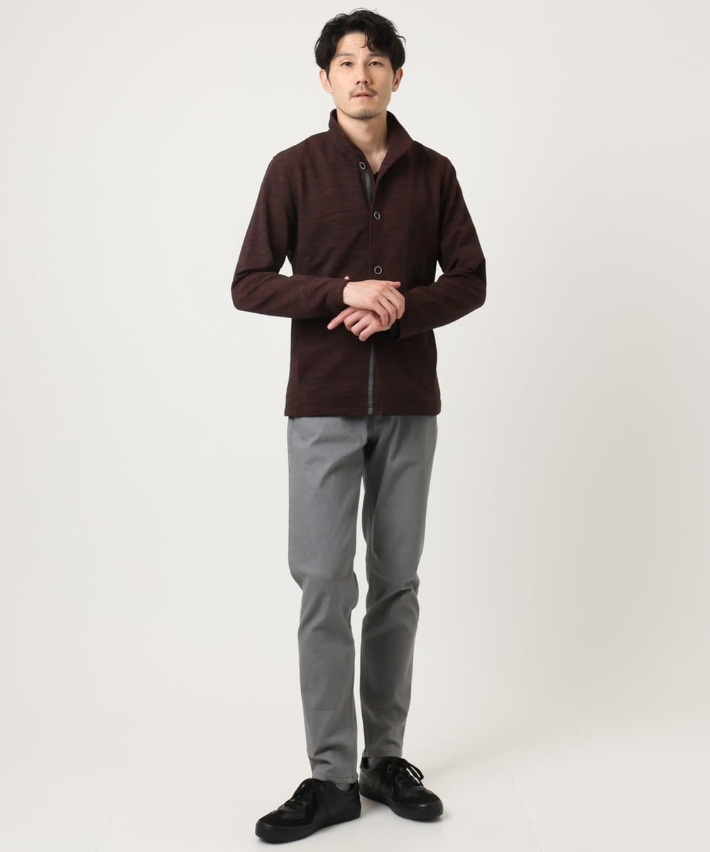 MKCAF30130 MK MICHEL KLEIN HOMME(MKミッシェルクランオム) 【洗える】スタンド襟カーディガン ブラウン