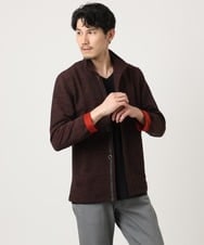 MKCAF30130 MK MICHEL KLEIN HOMME(MKミッシェルクランオム) 【洗える】スタンド襟カーディガン ブラウン