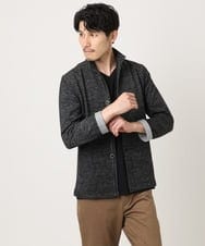 MKCAF30130 MK MICHEL KLEIN HOMME(MKミッシェルクランオム) 【洗える】スタンド襟カーディガン ブラック