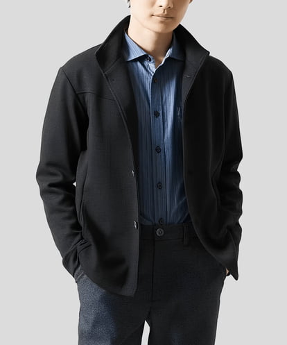 MKCAF52150 MK MICHEL KLEIN HOMME 【洗える／ストレッチ】スタンドカラーカーディガン（TECEASY2025AW）