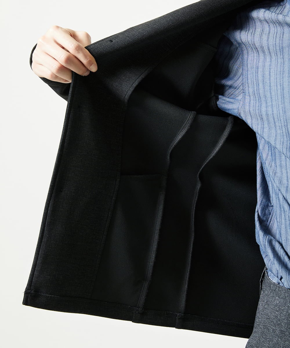 MKCAF52150 MK MICHEL KLEIN HOMME(MKミッシェルクランオム) 【ストレッチ】スタンドカラーカーディガン「TECEASY2025AW」 カーキ