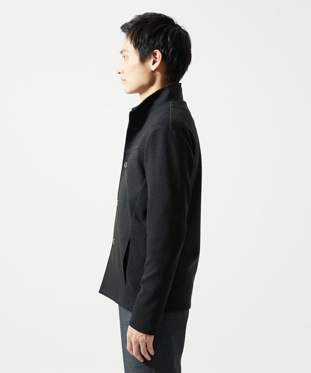 MKCAF52150 MK MICHEL KLEIN HOMME(MKミッシェルクランオム) 【ストレッチ】スタンドカラーカーディガン「TECEASY2025AW」 カーキ