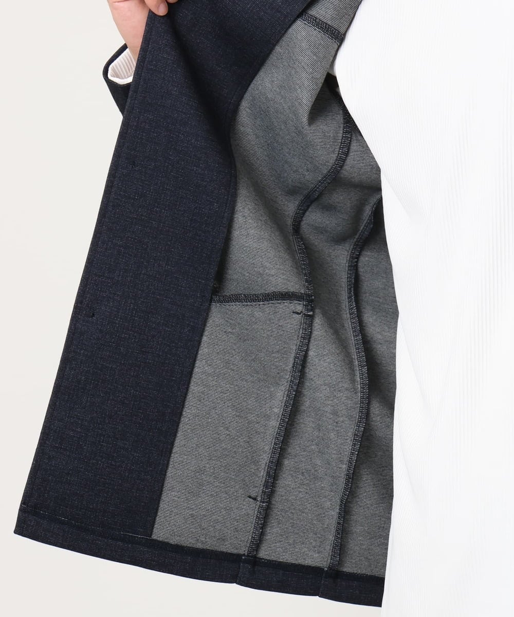 MKCAF52150 MK MICHEL KLEIN HOMME(MKミッシェルクランオム) 【ストレッチ】スタンドカラーカーディガン「TECEASY2025AW」 ネイビー
