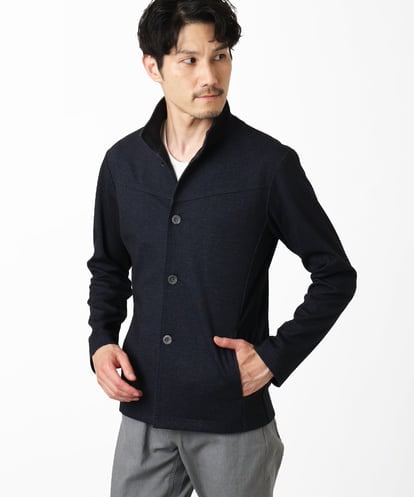 MKCAF52150 MK MICHEL KLEIN HOMME 【洗える／ストレッチ】スタンドカラーカーディガン（TECEASY2025AW）