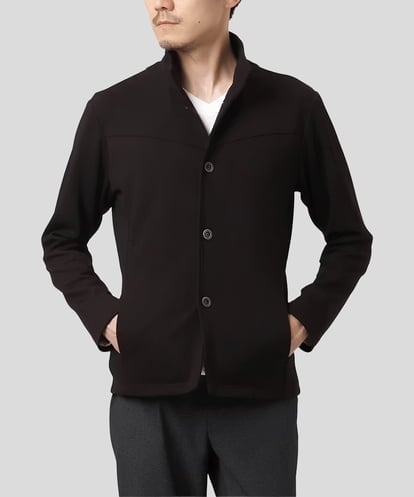 MKCAF52150 MK MICHEL KLEIN HOMME 【洗える／ストレッチ】スタンドカラーカーディガン（TECEASY2025AW）