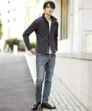 MKCAL15120 MK MICHEL KLEIN HOMME(MKミッシェルクランオム) カーディガン／フリースバイヤスキモウ ブラック