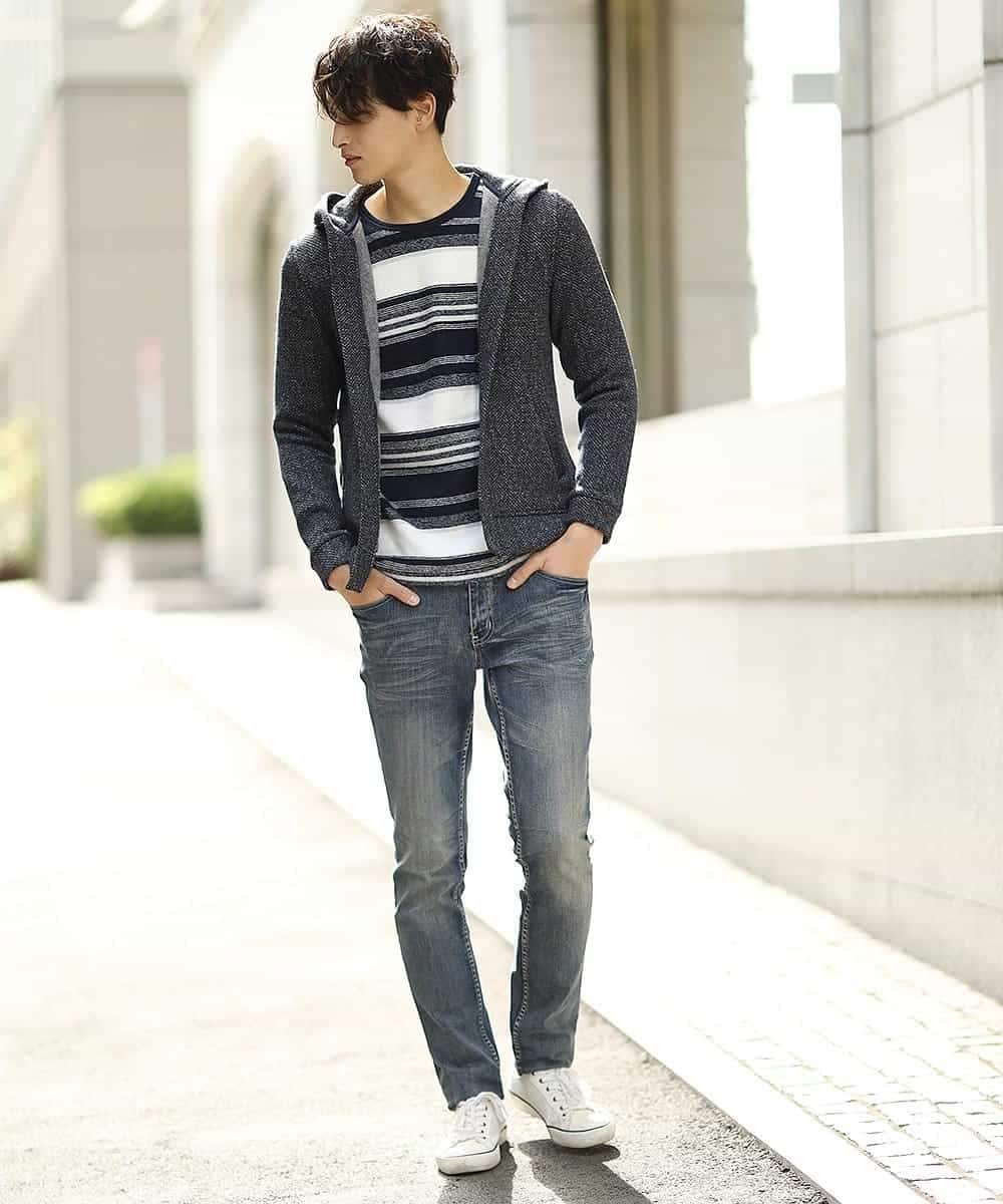 MKCAL62100 MK MICHEL KLEIN HOMME(MKミッシェルクランオム) パーカー／フリースバイヤスキモウ ネイビー