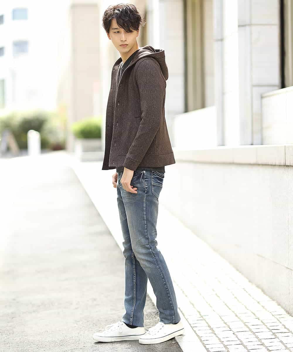 MKCAL62100 MK MICHEL KLEIN HOMME(MKミッシェルクランオム) パーカー／フリースバイヤスキモウ ブラウン