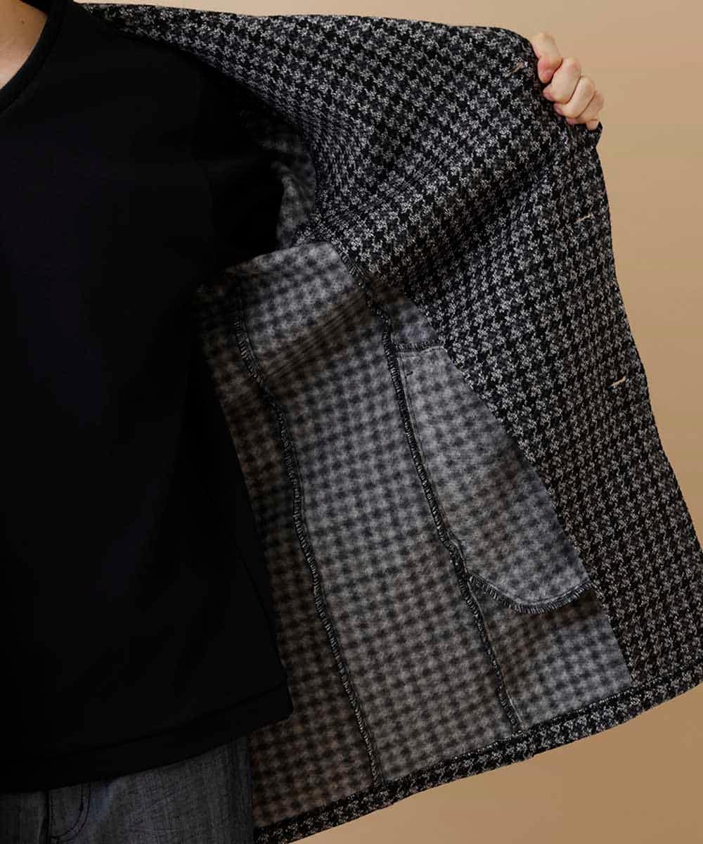 MKCAO21130 MK MICHEL KLEIN HOMME(MKミッシェルクランオム) 【ワンマイルウェア】ガンクラブフリースキモウ ブラック