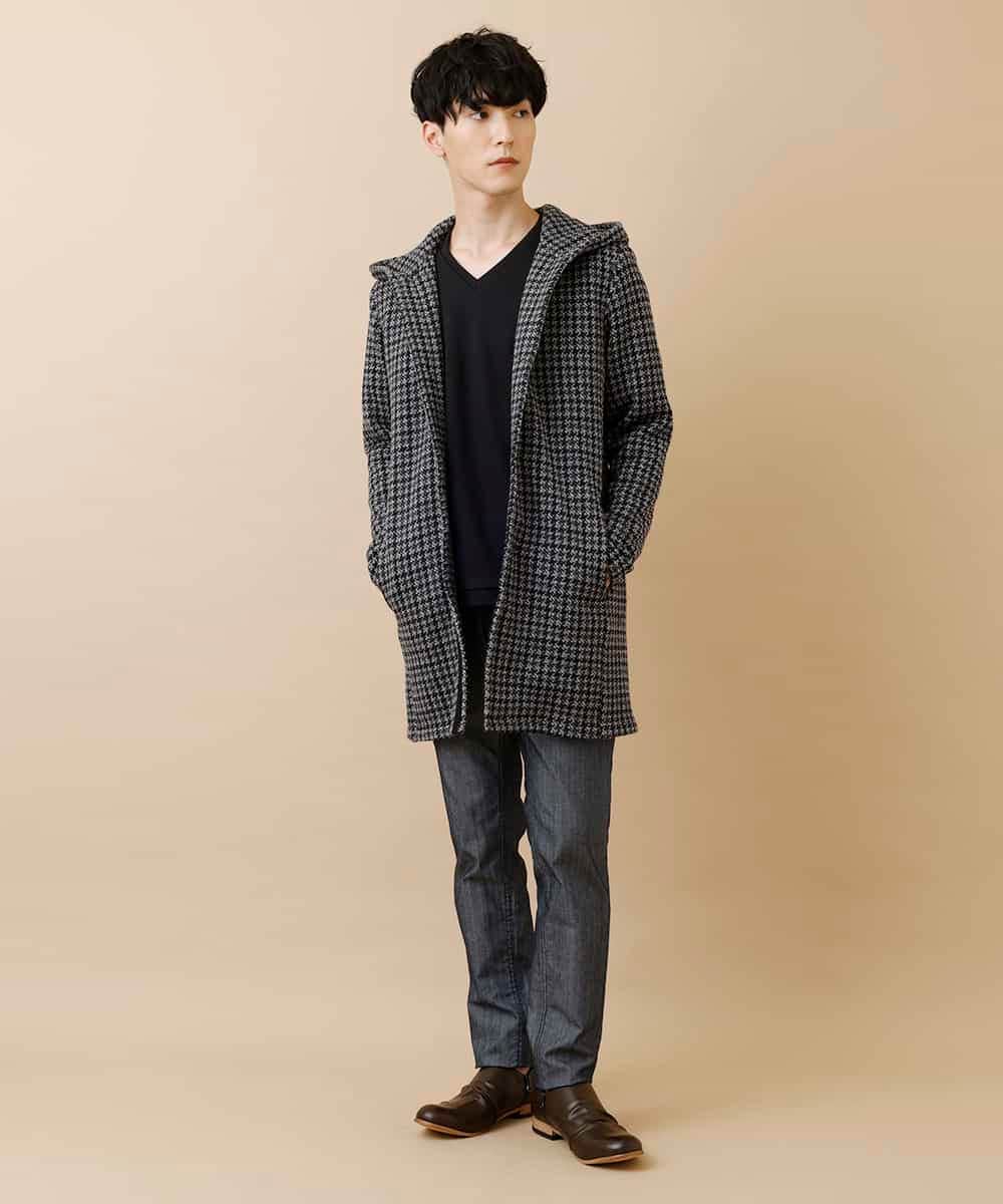 MKCAO21130 MK MICHEL KLEIN HOMME(MKミッシェルクランオム) 【ワンマイルウェア】ガンクラブフリースキモウ ブラック