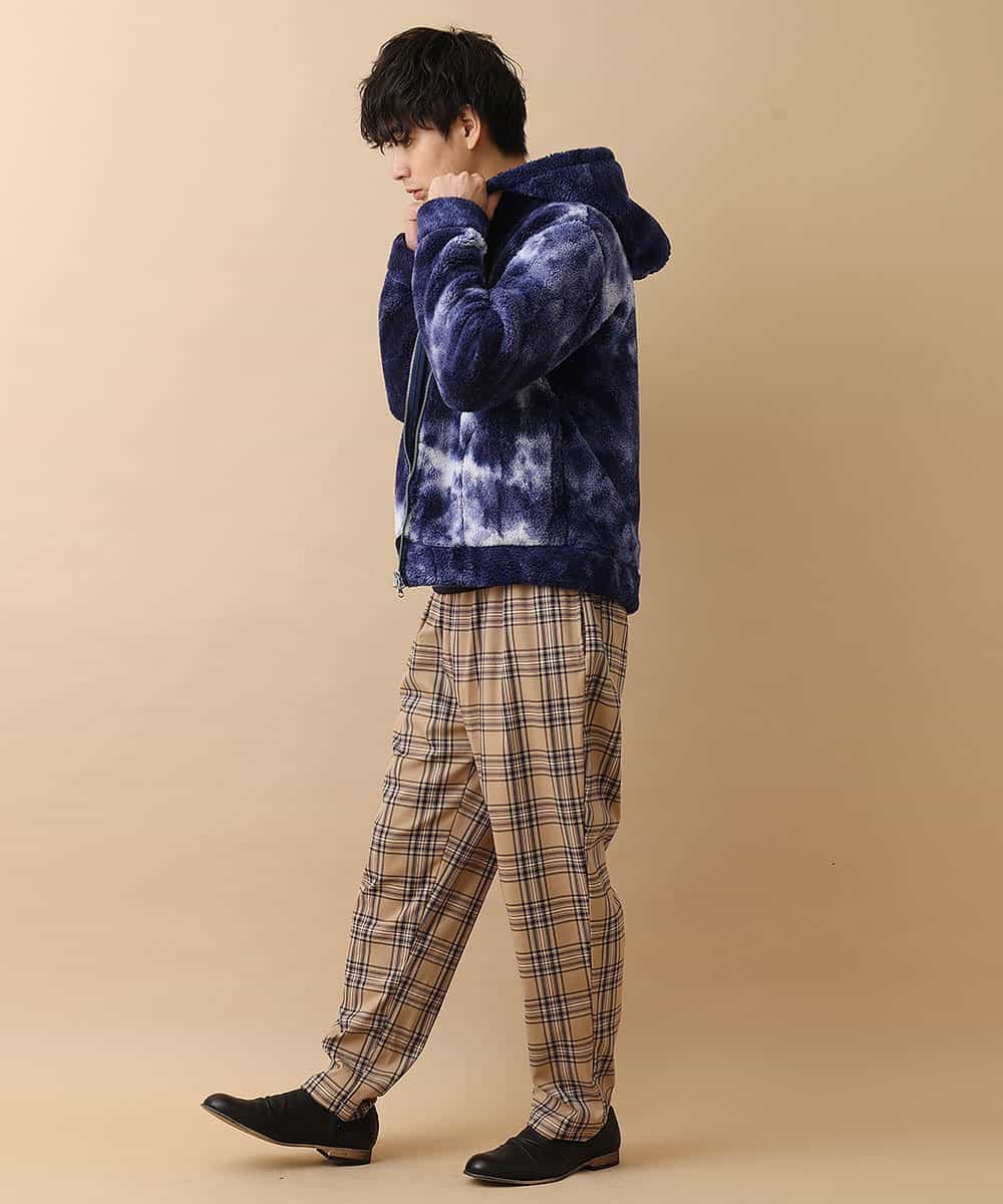 MKCAO22100 MK MICHEL KLEIN HOMME(MKミッシェルクランオム) 限定プライス【マジ軽BOA】タイダイボアブルゾン ネイビー