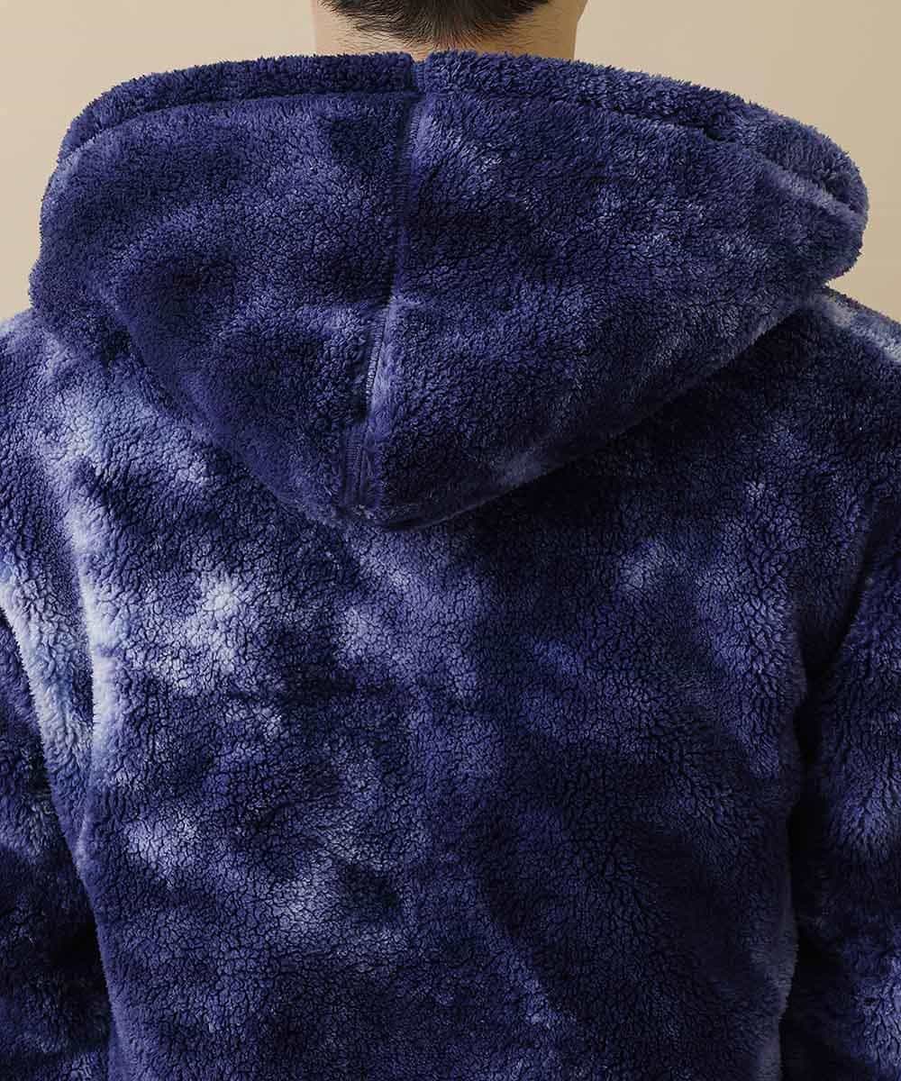 MKCAO22100 MK MICHEL KLEIN HOMME(MKミッシェルクランオム) 限定プライス【マジ軽BOA】タイダイボアブルゾン ネイビー