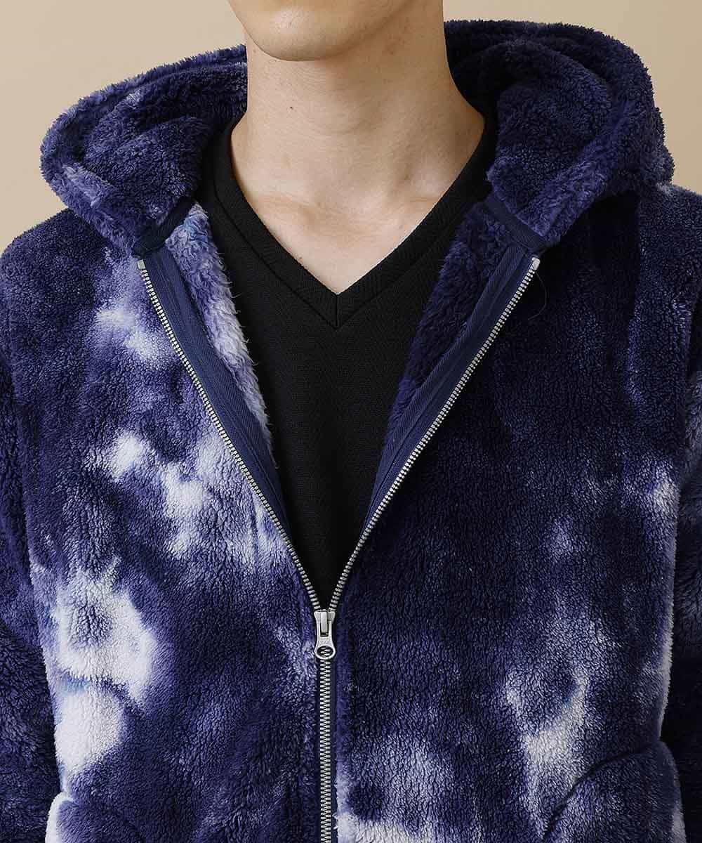 MKCAO22100 MK MICHEL KLEIN HOMME(MKミッシェルクランオム) 限定プライス【マジ軽BOA】タイダイボアブルゾン ネイビー
