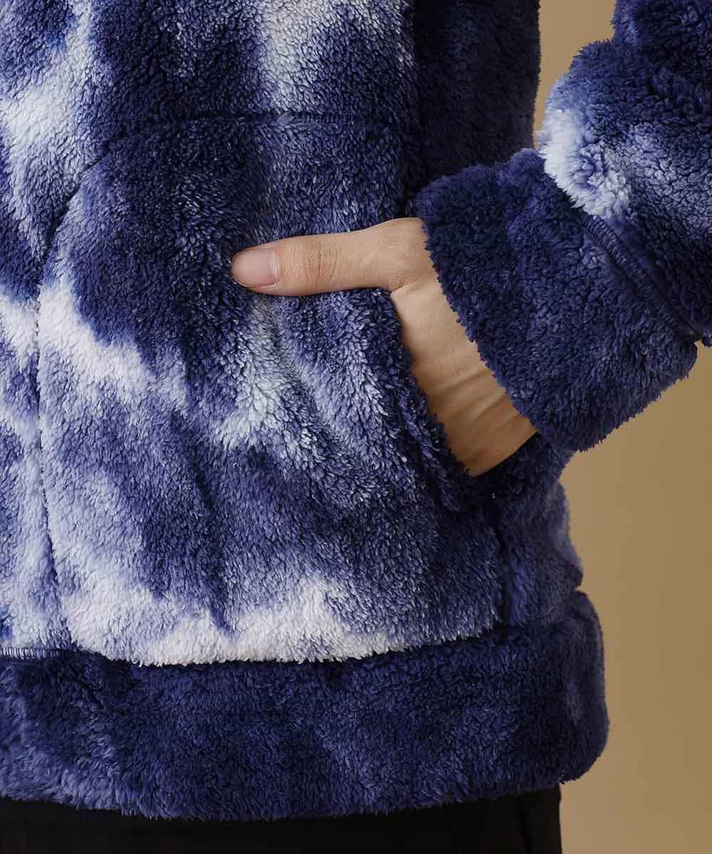 MKCAO22100 MK MICHEL KLEIN HOMME(MKミッシェルクランオム) 限定プライス【マジ軽BOA】タイダイボアブルゾン ネイビー