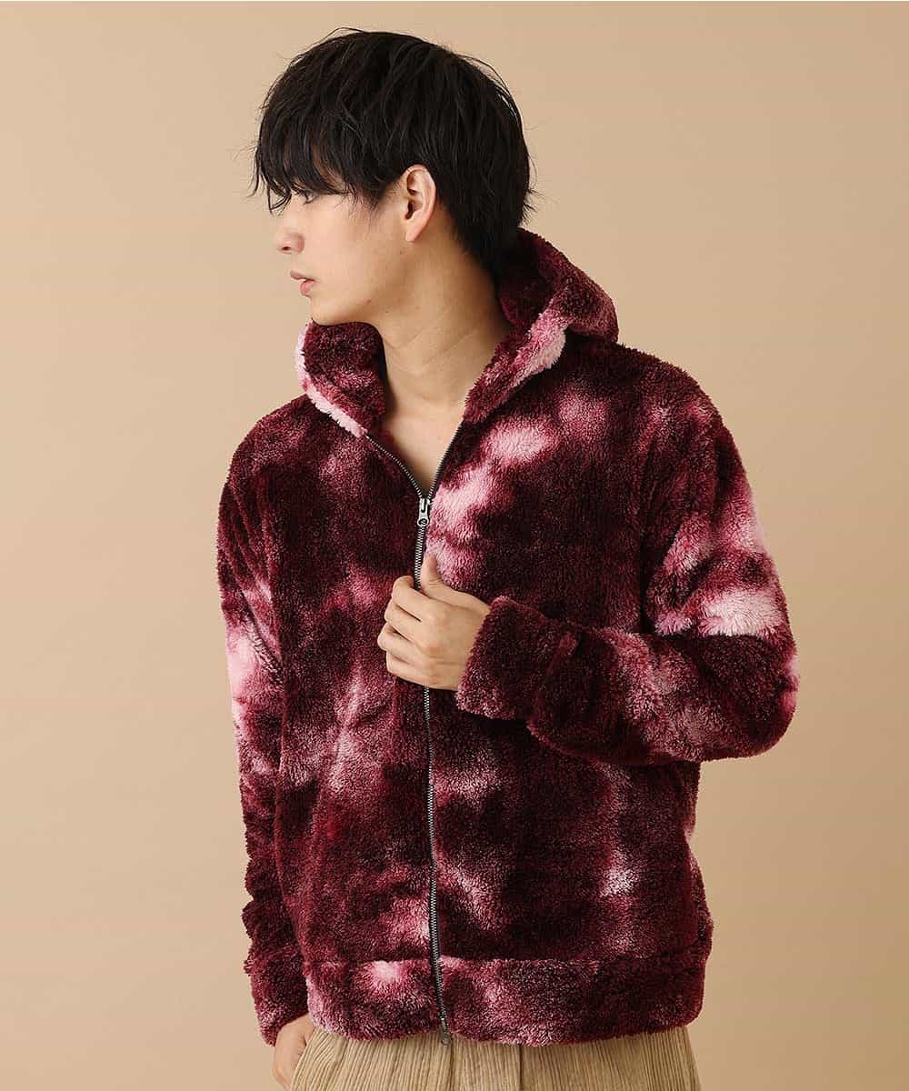 MKCAO22100 MK MICHEL KLEIN HOMME(MKミッシェルクランオム) 限定プライス【マジ軽BOA】タイダイボアブルゾン パープル