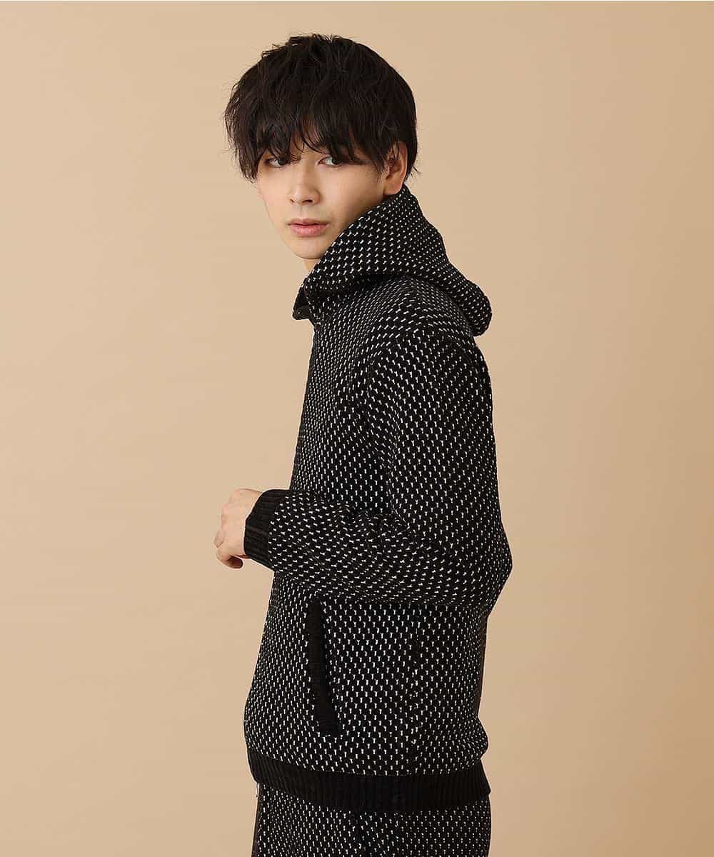 MKCAO45070 MK MICHEL KLEIN HOMME(MKミッシェルクランオム) 【ワンマイルウェア】モールパーカー ブラック(94)