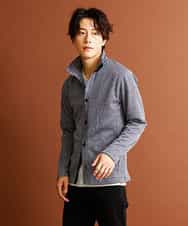 MKCAP61100 MK MICHEL KLEIN HOMME(MKミッシェルクランオム) 『快適/フィット感』スノーフェイスジャガードスタンドカーディガン ネイビー