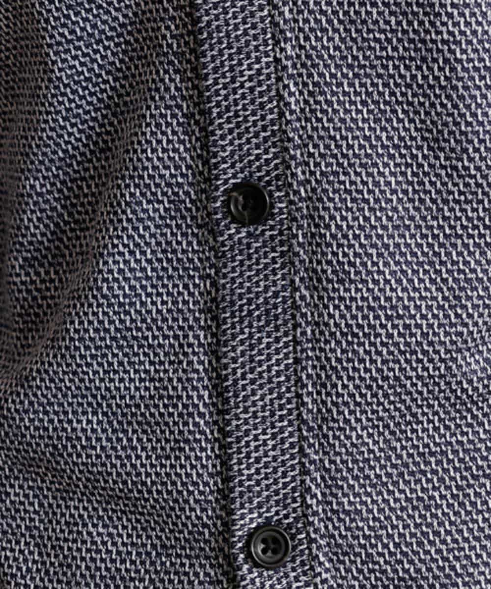 MKCAP61100 MK MICHEL KLEIN HOMME(MKミッシェルクランオム) 『快適/フィット感』スノーフェイスジャガードスタンドカーディガン ネイビー