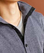 MKCAP61100 MK MICHEL KLEIN HOMME(MKミッシェルクランオム) 『快適/フィット感』スノーフェイスジャガードスタンドカーディガン ネイビー