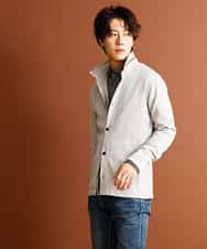 MKCAP61100 MK MICHEL KLEIN HOMME(MKミッシェルクランオム) 『快適/フィット感』スノーフェイスジャガードスタンドカーディガン グレー