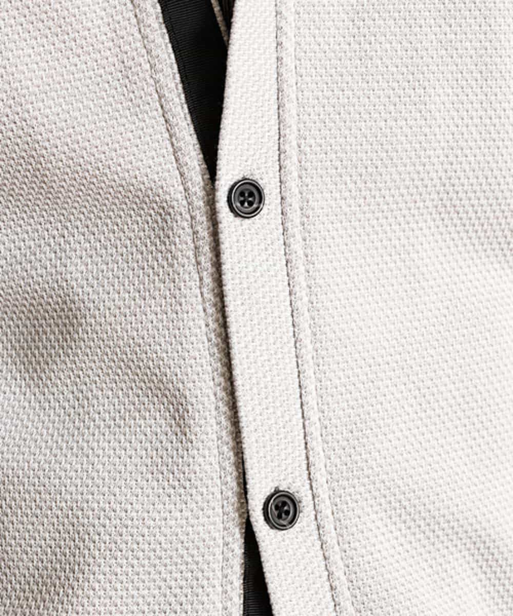 MKCAP61100 MK MICHEL KLEIN HOMME(MKミッシェルクランオム) 『快適/フィット感』スノーフェイスジャガードスタンドカーディガン グレー
