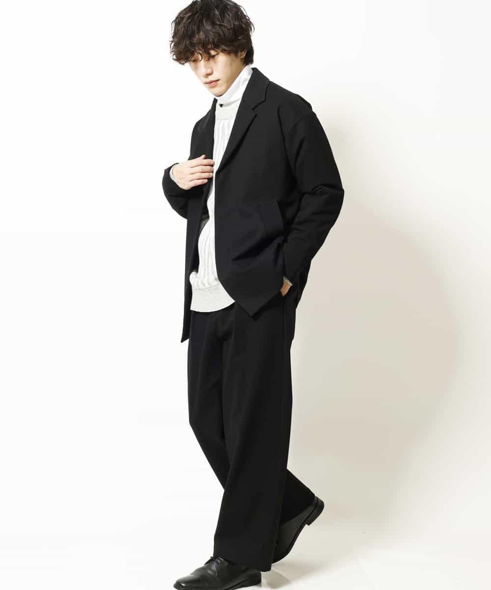 MKCAR34140 MK MICHEL KLEIN HOMME(MKミッシェルクランオム) ラペル型ジャケット ブラック