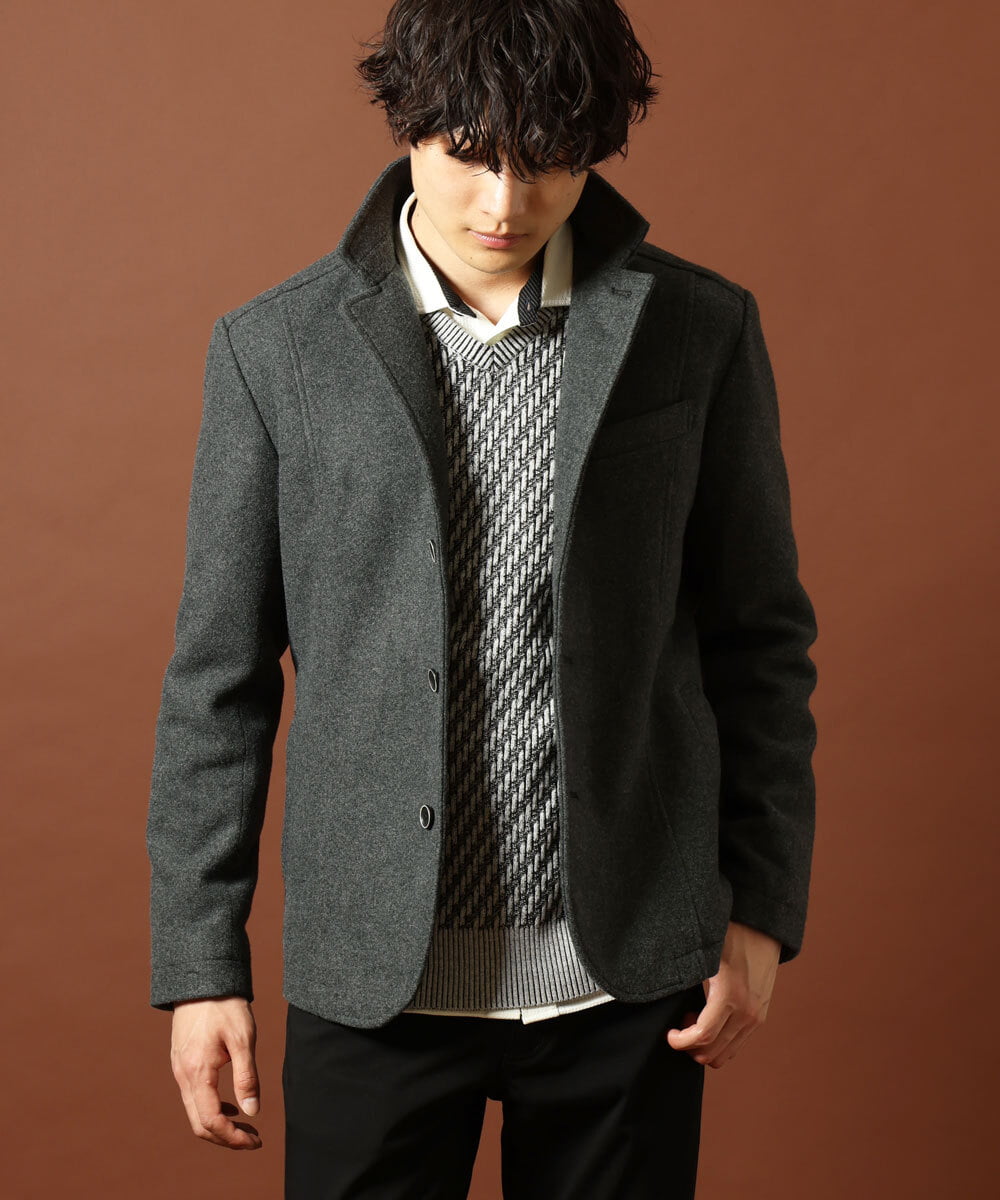 メルトンコンバーチブルジャケット(その他のコート・ブルゾン) | MK MICHEL KLEIN  HOMME(MKミッシェルクランオム)｜イトキンオンラインストア