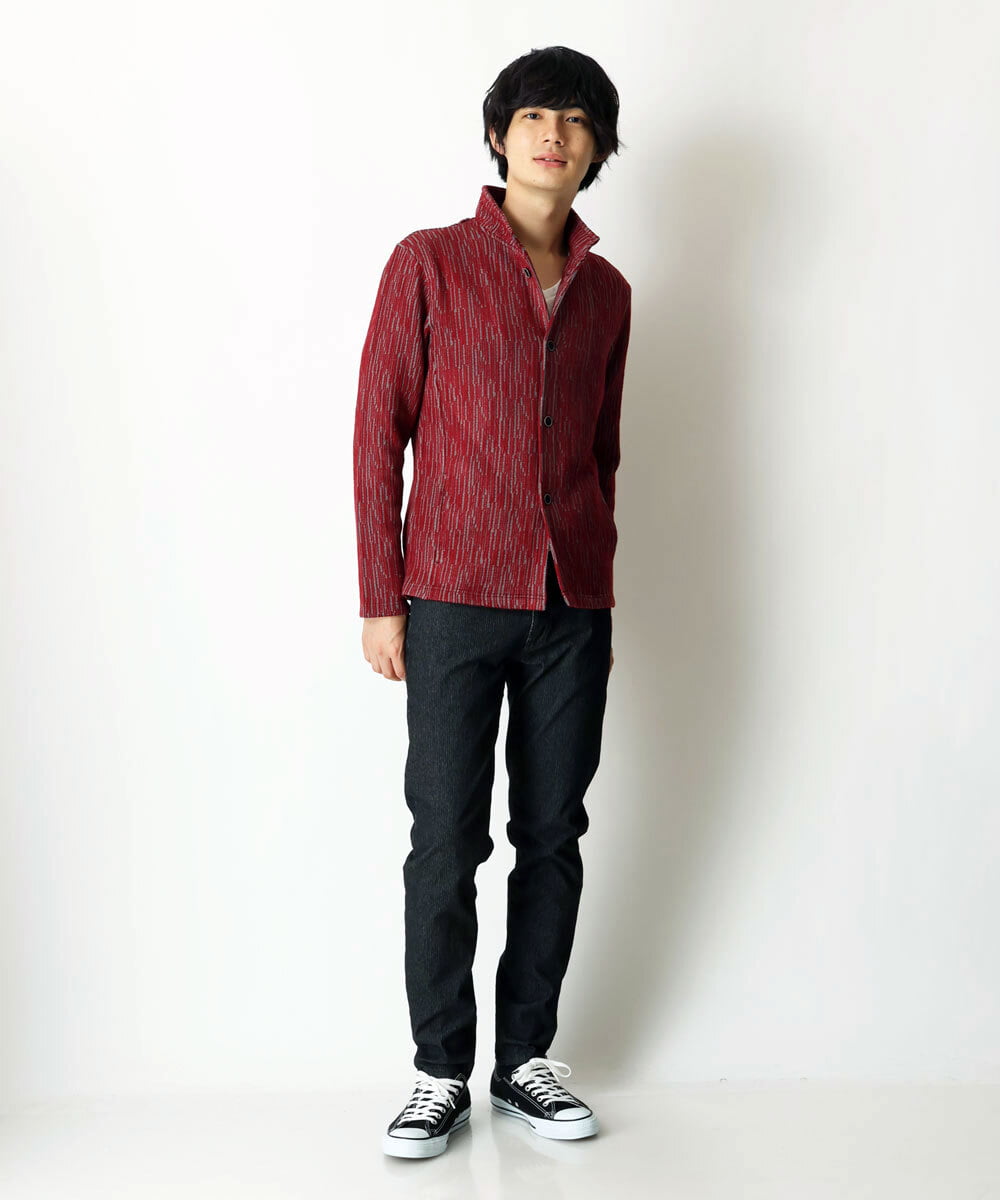 MKCAS63120 MK MICHEL KLEIN HOMME(MKミッシェルクランオム) スタンドカラーブルゾン パープル(77)