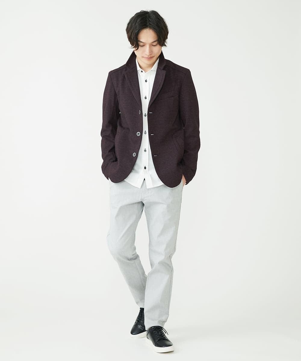 MKCAV56220 MK MICHEL KLEIN HOMME(MKミッシェルクランオム) TEC EASY コンバーチブルジャケット / セットアップ パープル(77)