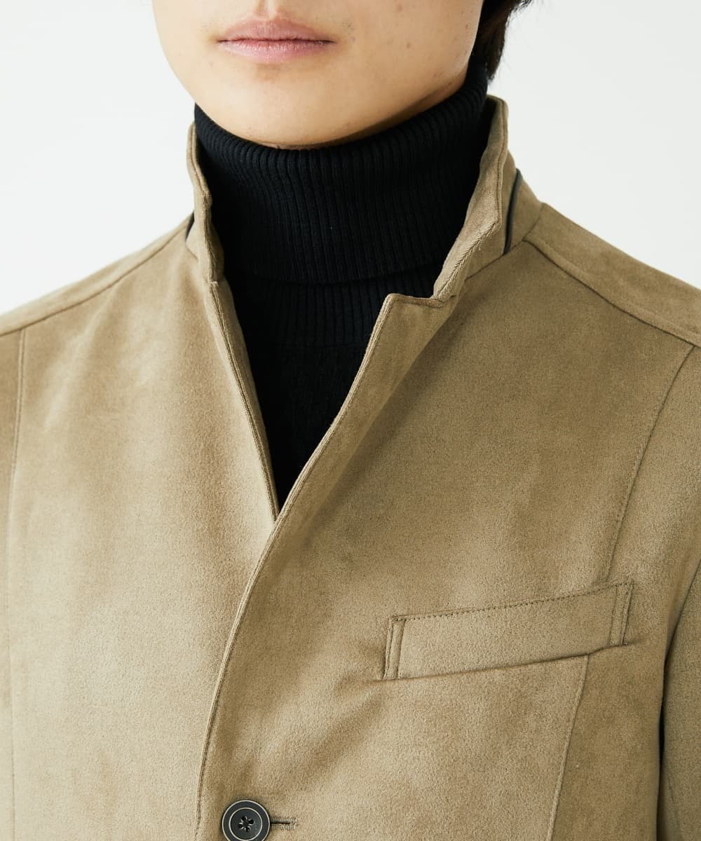 MKCAV62220 MK MICHEL KLEIN HOMME(MKミッシェルクランオム) スエードタッチ コンバーチブルジャケット カーキ(36)