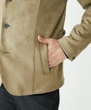 MKCAV62220 MK MICHEL KLEIN HOMME(MKミッシェルクランオム) スエードタッチ コンバーチブルジャケット カーキ(36)