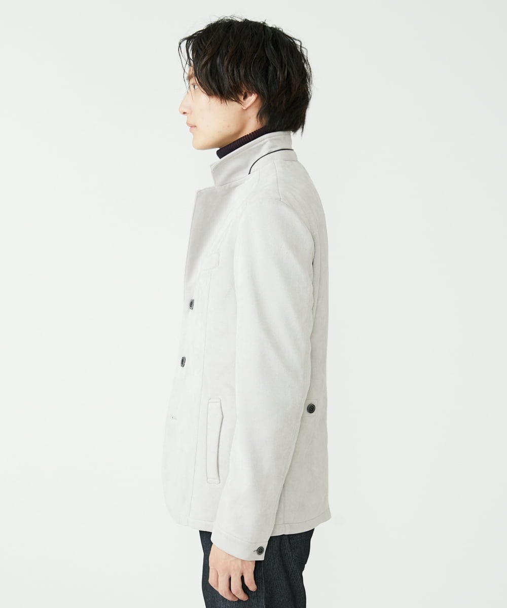 MKCAV62220 MK MICHEL KLEIN HOMME(MKミッシェルクランオム) スエードタッチ コンバーチブルジャケット ライトグレー(91)