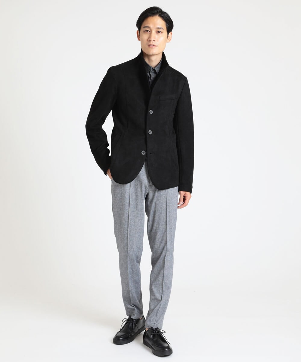 MKCAV62220 MK MICHEL KLEIN HOMME(MKミッシェルクランオム) スエードタッチ コンバーチブルジャケット ブラック(94)