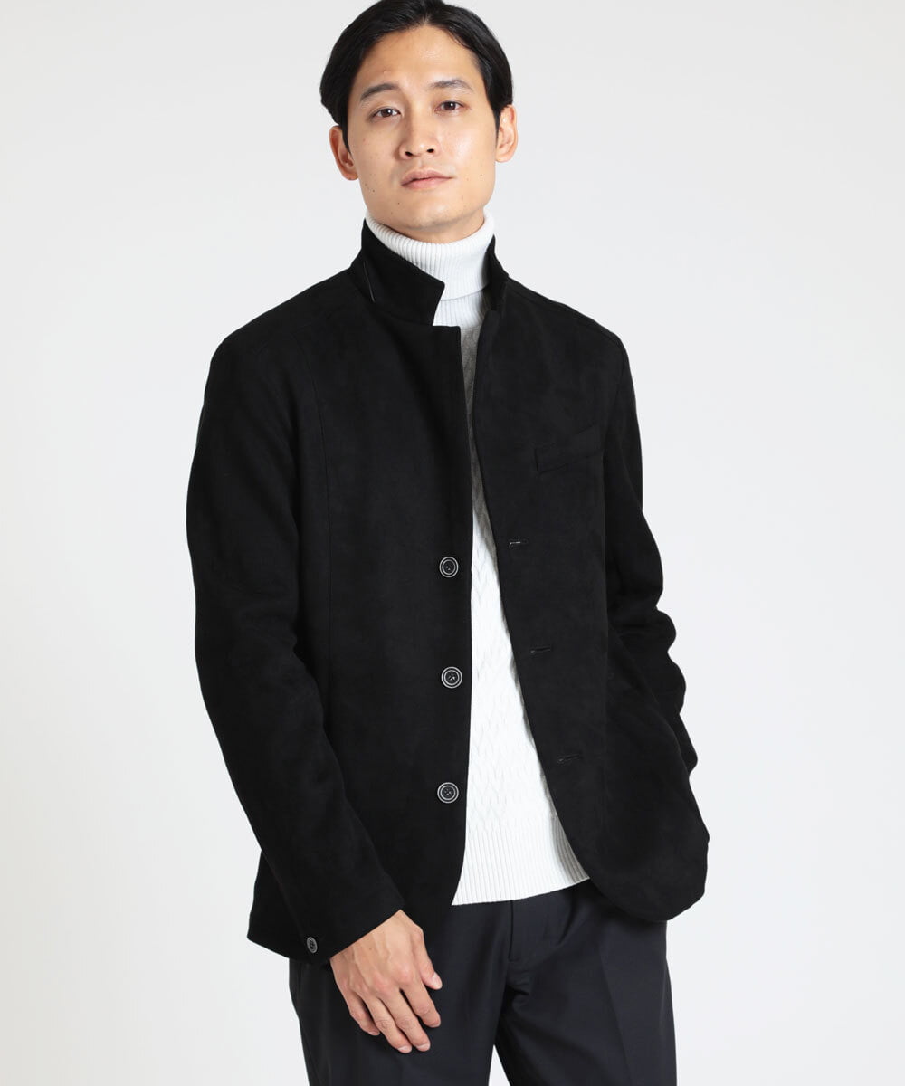 MKCAV62220 MK MICHEL KLEIN HOMME(MKミッシェルクランオム) スエードタッチ コンバーチブルジャケット ブラック(94)