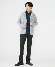 MKCAV65130 MK MICHEL KLEIN HOMME(MKミッシェルクランオム) スタンドカーディガン / ウオームメランジ グレー(92)