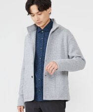 MKCAV65130 MK MICHEL KLEIN HOMME(MKミッシェルクランオム) スタンドカーディガン / ウオームメランジ グレー(92)