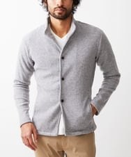 MKCAV65130 MK MICHEL KLEIN HOMME(MKミッシェルクランオム) スタンドカーディガン / ウオームメランジ グレー(92)