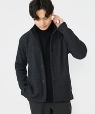 MKCAV65130 MK MICHEL KLEIN HOMME(MKミッシェルクランオム) スタンドカーディガン / ウオームメランジ ダークグレー(93)